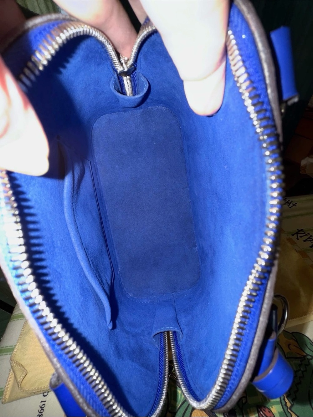 Louis Vuitton Blue Epi Alma BB Satchel - Picture 4 of 14